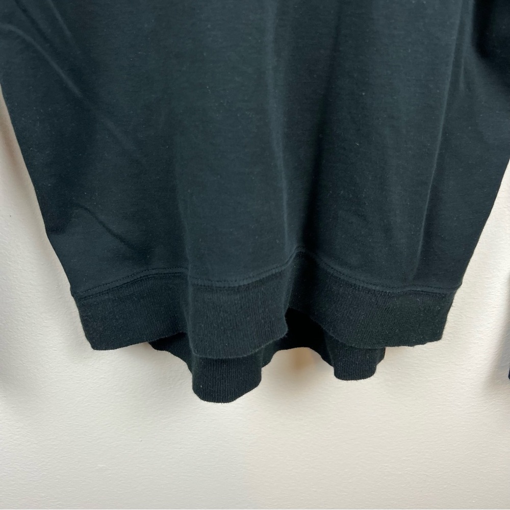 Lunya Pima Long Sleeve Crew T-shirt Womens Size Small Black Thumbholes Lounge - Picture 6 of 10
